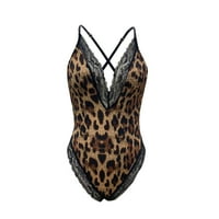 Nova modna čipka donje rublje Leopard zrna čipka perspektive žalbeni rub donje rublje za spavanje čeličnih prstena Pajamas podvezica donjeg rublja za žene crne s
