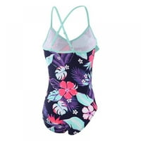 Male velike djevojčice 'ruffle kupaći kupaći kupaći kostim slatka cvjetna sitnica ljepota stražnji rub