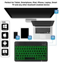 U lagana ergonomska tastatura sa pozadinskim RGB svjetlom, višestruki tanak punjiva tipkovnica Bluetooth 5. i 2,4 GHz stabilna priključna tastatura za Blu G PRO