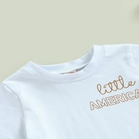 Sunilerija dječaka Dječaci 4. jula odijelo, dan nezavisnosti STARNI STARSKI PISMI PRINT T-majice + kratke hlače Summer Set odjeće