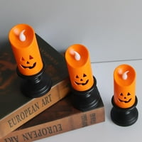 Fleinnghoz Halloween Svjetlo za svijeće Halloween rekvizito 3D bundeve svjetlo za svijeću za svijeće