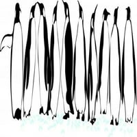 Njezivač za njegu slatka ukras zida za životinje Slatka pingvini postrojena silueta traje godinama i