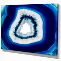 Art DesimanArt kriška plavog ahata kristalnog kamenog fotografskog fotografskog na omotanu platno u. Široko u. Visok