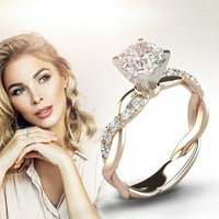 Prstenovi za žene Srebrni prsten Bridal cirkonski dijamant Elegantni angažman vjenčani prsten za prsten
