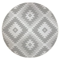 Tanger Kilim Siva i bijela tepih za dizajn Kavka