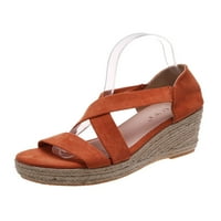 Wooblight Wemens Espadrilles Sandal klizanje na klinovima ANKLE STRANA VENZI Sandale Street High Pop