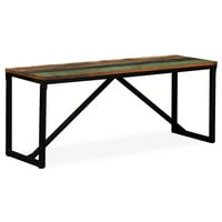 Vidaxl Bench Solid Recelled Wood 43.3 x13.8 x17.7