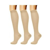 Heiheiup čarape tanke zimske klasične pruge ženske i pamučne parove TN boju čarape debele čarape žene
