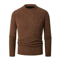 Muški džemper okrugli vrat dugih rukava s dugim rukavima Srednja dužina pulover pulover Plišani džemper