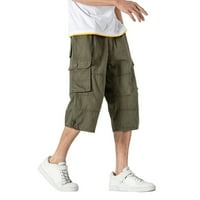 Muške plus veličine pamučne kratke hlače Multi-džepne teretne hlače kratke ležerne labave otporne na habanje ispod kratkih kolica
