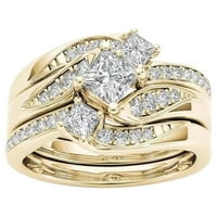 CBCBTWO kubični prstenovi za zirkonije za žene djevojke, kvadratni cirkon dizajnirati ring-magački, za žene djevojke rođendan godišnjica nakit djeveruše poklon vjenčani prstenovi poklon na čišćenju