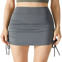 Niuer Ladies Yoga suknja Tummy Control Mini suknje Visoka struka Vježba kratke hlače Rastezanje dna