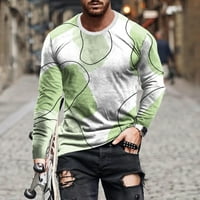 Muška majica s dugim rukavima 3D 3D printske košulje Slim Fit Ležerne modne grafičke vrhove TEE Duks