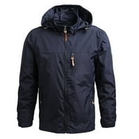 Mens Parka popust labav taktički zip up vodootporni kaput vjetrovska jakna za planinarenje, mornarsko jakna