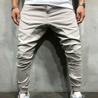 Muške pantalone kombinezone povremene sportske hlače pantalone sa džepovima sa patentnim zatvaračem Muške s hlače sa elastičnim pojasom