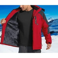 Muška planinska jakna vjetra, zimska topla runa obložena sportskim kišnim skijaškim kaputom s kapuljačom