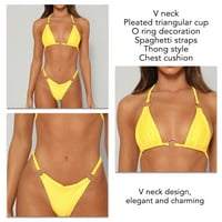 Split kupaći kostim, kaiševi za špagete Žene Bikini Svestrani za plažu surfanje plavo, žuto, crno, crveno,