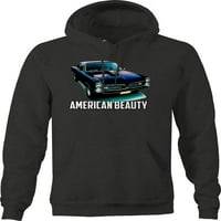 Američki mišićni automobil show fleece dukserir za muškarce 2xl tamno siva