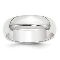 Platinum polukružna pernatna prstena veličine 11.5