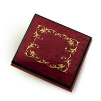 Klasično Crveno vino Arabesque Wood Inlay Music Box, Kvaliteta i ljepota Sorrento Italija - Obljelja
