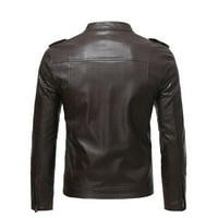 Mekach Muška kožna plus flis jakna, motociklistička jakna, topla kožna jakna