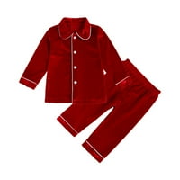 Dječaci djevojke s kapuljačom Pajamas Loungewear Soft Canary baršunasti ogrtač Unizirane odjeće za spavanje