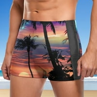Muška kupaćih trupa kraća dužina ljetno slobodno vrijeme uz more na plaži za odmor vruće opruga Havajski stil Kokosovo drvo digitalni tisak s nogom kratke kupaći kostim kupaćim kostima