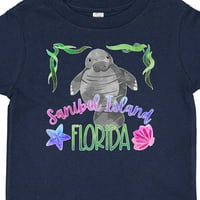 Inktastična sanibelska otoka Florida Slatko plivanje Manate Daft Baby Boy ili Baby Girl Majica