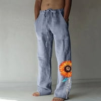 Daqian Muške hlače Clearence Ležerne muške hlače za muške pantalone za čipke Ležerne hlače Široke noge hlače Duks pune hlače hlače znoje za muškarce plaćanje plave 4