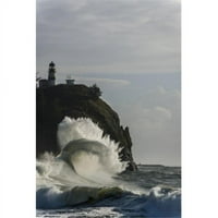 Surf pauze na ogrtač za razočaranje svjetionika - Ilwaco Washington, Sjedinjene Američke Države Poster