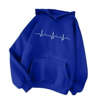 Hvyesh pulover dukseri za ženske dukserske jakne za crtanje dugih rukava za proizvodnju elektrokardiograma,