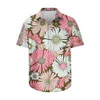 Muške majice i tenkovi, muške havajske košulje za štampanje Ne-pozicioniranje rever majica casual udobna