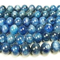 Kyanite okrugle perle originalno izrada prirodnog nakita dragog kamenja
