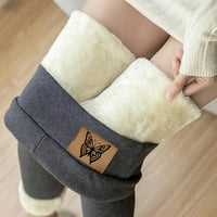 Djevojke Leptir Print topla zimska velvet vunene kašmirske pantalone hlače