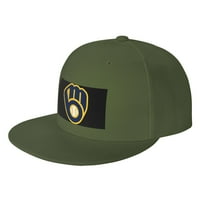 Milw-Au-Kee Bre-We-RS bejzbol kapa mahovina zelena Jedna veličina podesiva snapback šešir