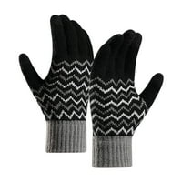 Wofedyo Ženske rukavice Muška užali s hladnim otporama topli uglovi s zaslonom prstiju Klit Gloes crni glovesblack