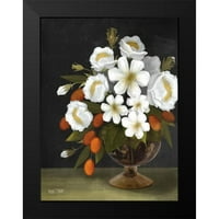 Kuća Fenway crni moderni uokvireni muzej umjetnički print pod nazivom - Kumquats i cvjetovi