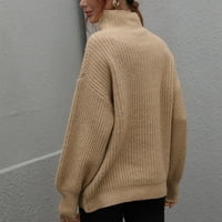 Simplmasygeni Fall džemperi za žene Trendy Turtleneck dugih rukava na velikim rukavima žirovesni duks