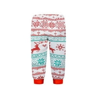 Ehfomius božićni roditelj-dijete pidžama, majica bloka u boji, kombinezon, hlače