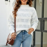 Pad džemperi za žene kontrastne boje prugasta jesen i zimski džemper od labave kornjače