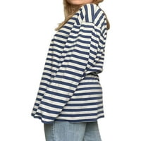 Stripe Hoodie Goth Estetska bajka Grunge dugih rukava 2000-ih Ženska dukserica Prevelika ružarska odjeća