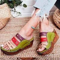 ZTTD Womens Fashion Wedges Otvoreni nožni pluća cipele za plažu Roman Papuče Sandale Ženska papučica A