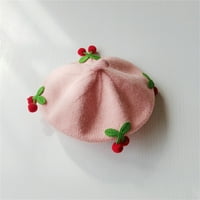 Klasične francuske beretke 3D Cherry pleteni umjetnik Beanie Cap slikar Beret za mjesecne bebe