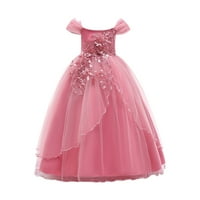 Djevojke haljine princess haljina dječja djevojka kugla cvjetna haljina bez rukava vezena odjeća 2-10y