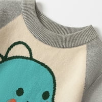 B91XZ toddler pulover dukserica Love Little Dinosaur džemper s dugim rukavima topli pleteni pulover