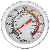 Sangdo Top Termometar za prženje sa 2 biranje i 12 nehrđajući čelik Tretant za čitanje termometra za