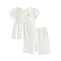 Setovi odjeće za bebe Proljeće Ljeto Šujeno Boja pamučne ruble kratkih kratkih hlača