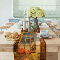 Fall bundevin trkač stola, hvala Harvest Streamse Jesen javorov trkači za stol za cipele za kuhinju
