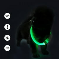 Punjivi LED ovratnik za pse, sjaj u tamnom LED-ovim kućnim ljubimcima, otporni na vodootporan TPU svjetlosni ogrlica za male srednje velike pse