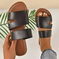 DMQupv papuče za žene u boji kože otvorene nožne prste ravne donje plaže papuče ženske papuče veličine